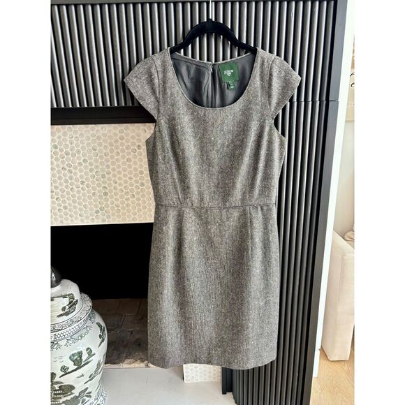 J. Crew Dresses & Skirts - J.Crew Sheath Dress Size 2 Dark Grey Charcoal Workwear Wool Blend